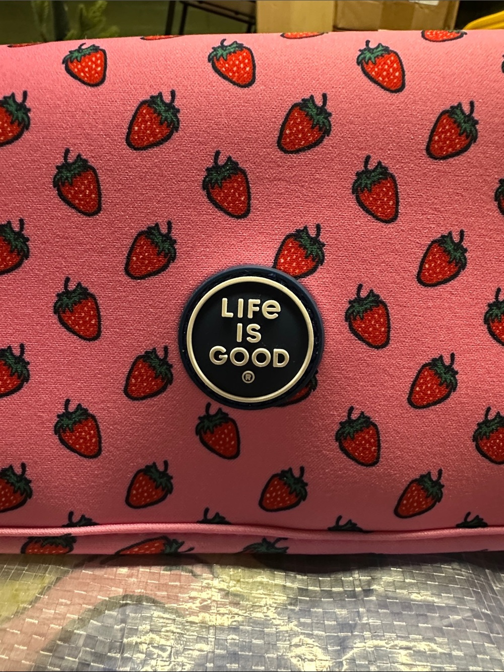 Life Is Good Pink Strawberry Hair Tools Carrier